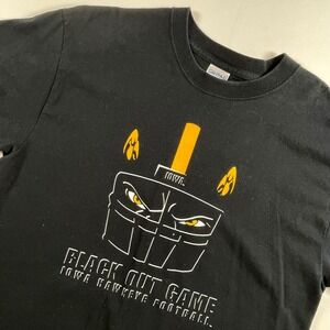 Iowa Hawkeyes Football Black‎ Out Game T-Shirt Mens Size M Gildan